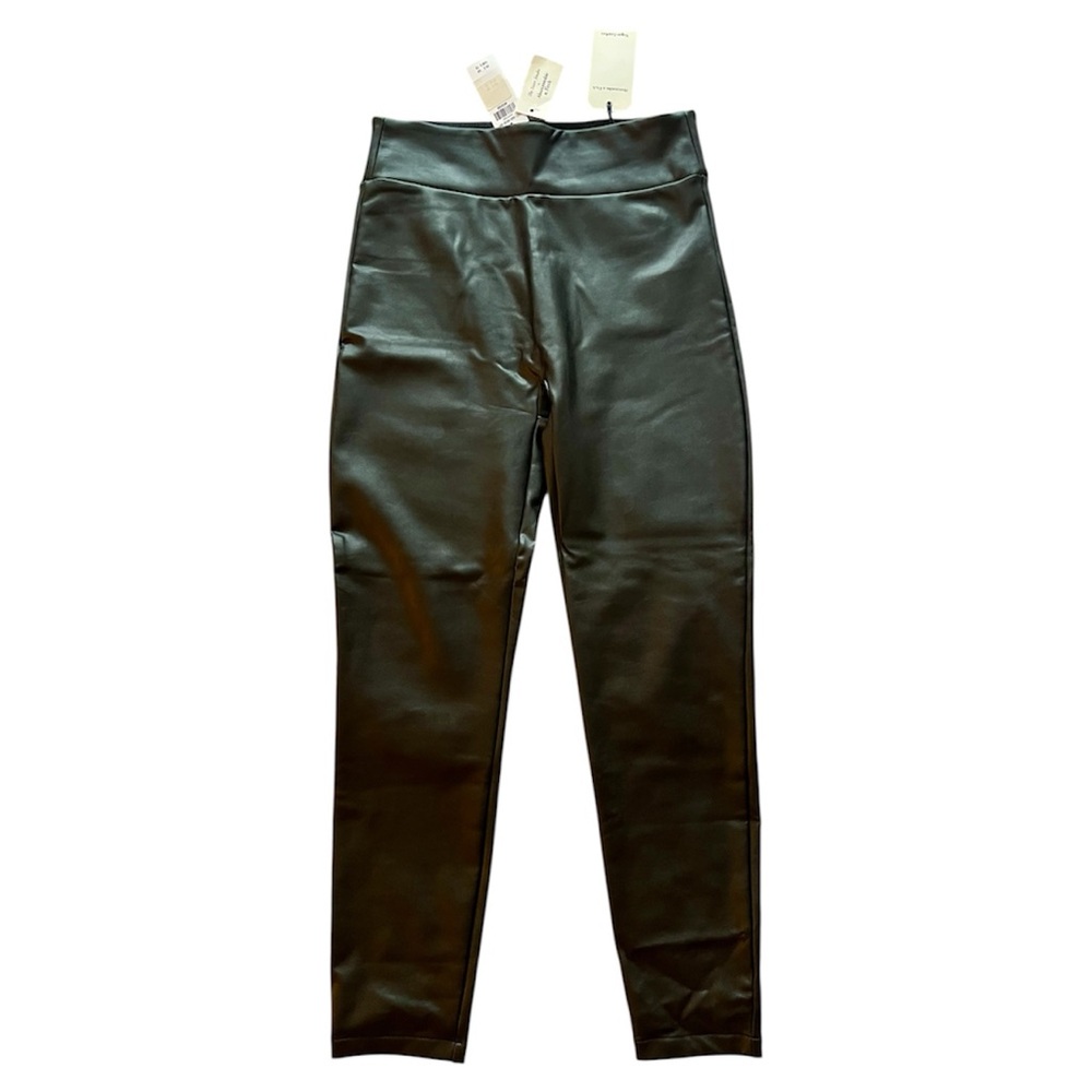 NWT Abercrombie and Fitch x Sister Studios Black Faux Leather Leggings
